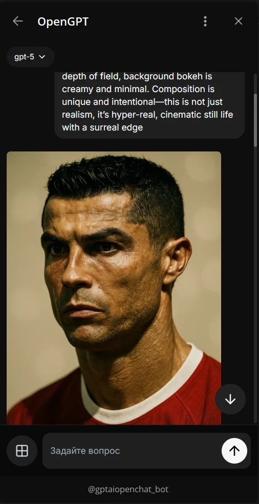 Another AI image generation result displayed inside OpenGPT